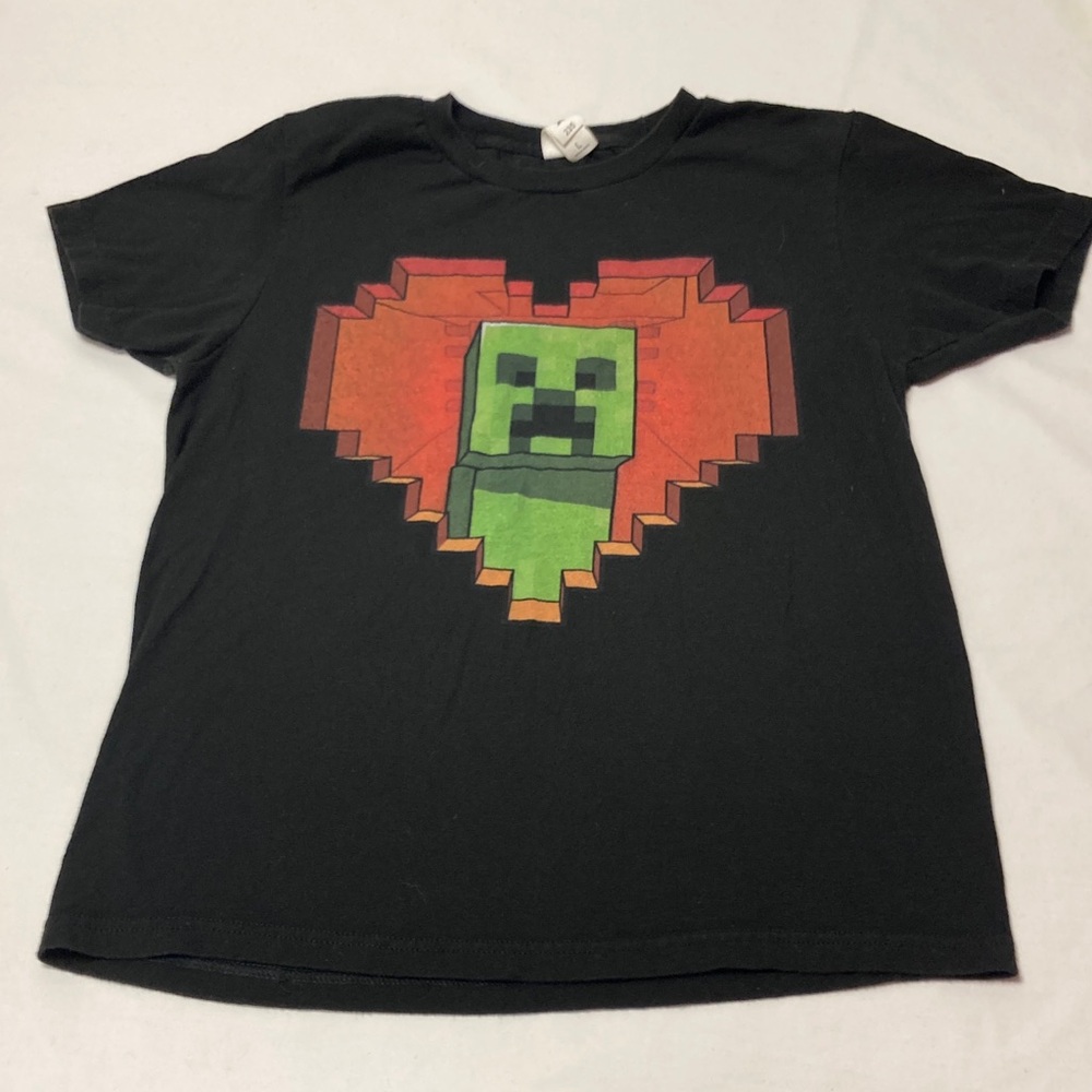 Kids Black Creeper Heart T-Shirt